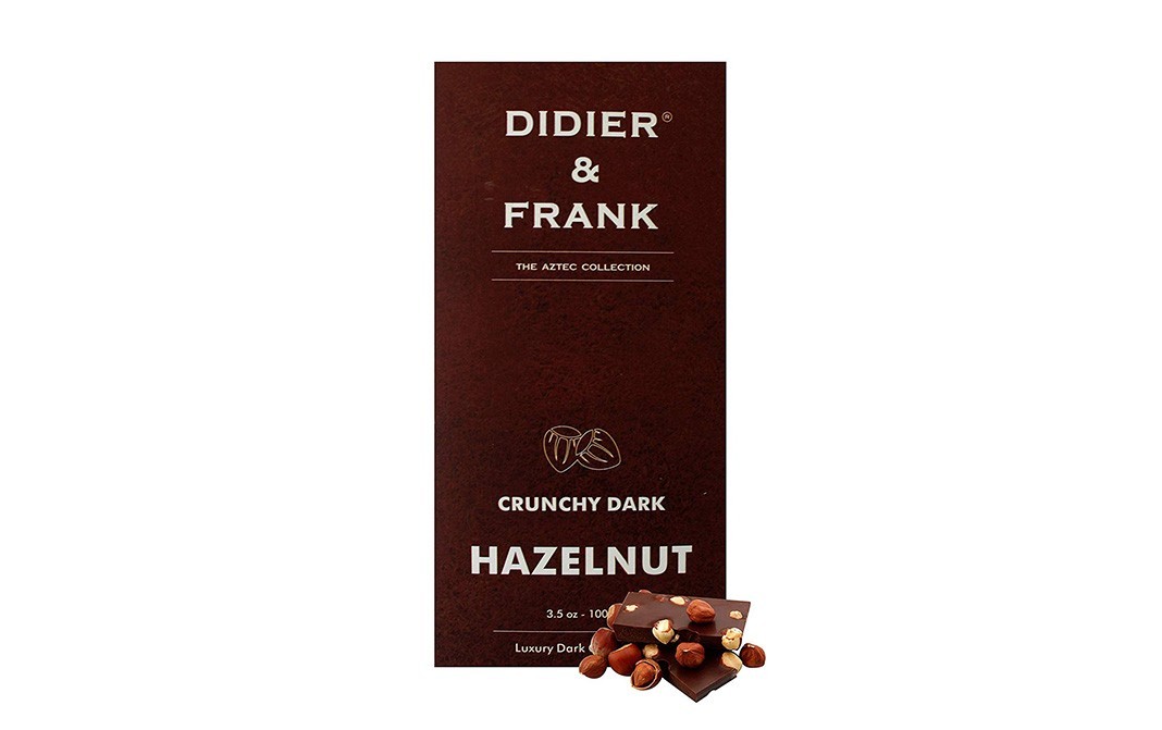 Didier & Frank Crunchy Dark Hazelnut Chocolate    Box  100 grams